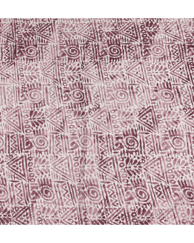 Purple Abstract Cotton Lawn Printed Fabric 110cm India