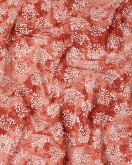 Pink Batik Cotton Lawn Printed Fabric 110cm India