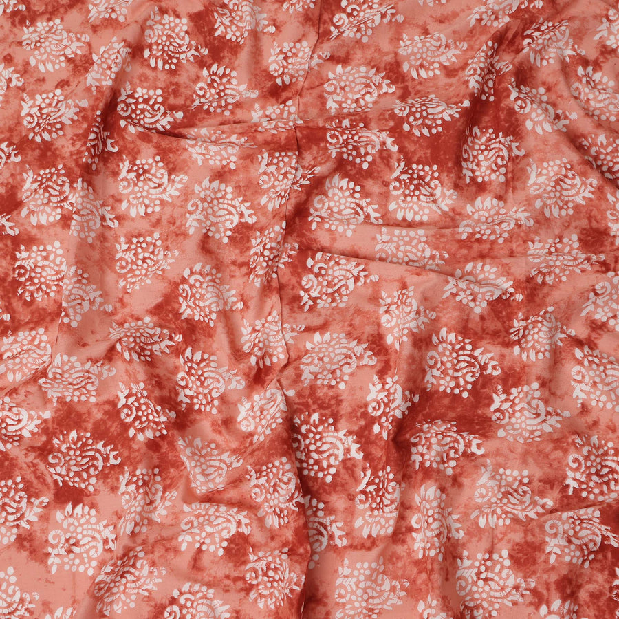 Pink Batik Cotton Lawn Printed Fabric 110cm India