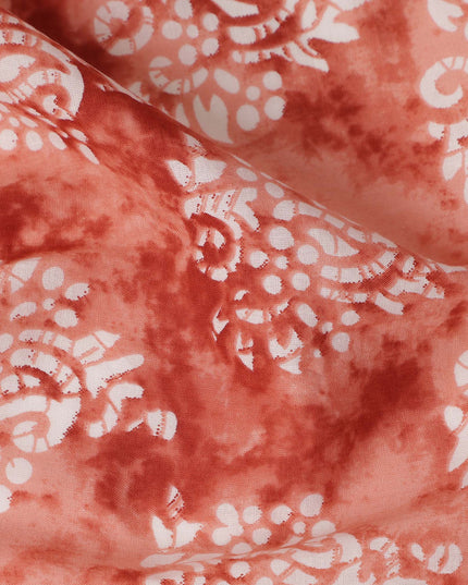 Pink Batik Cotton Lawn Printed Fabric 110cm India