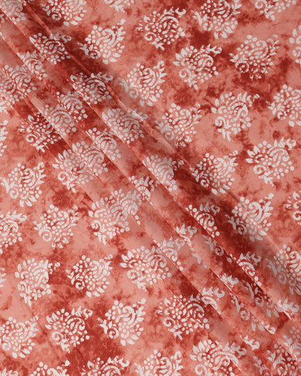 Pink Batik Cotton Lawn Printed Fabric 110cm India