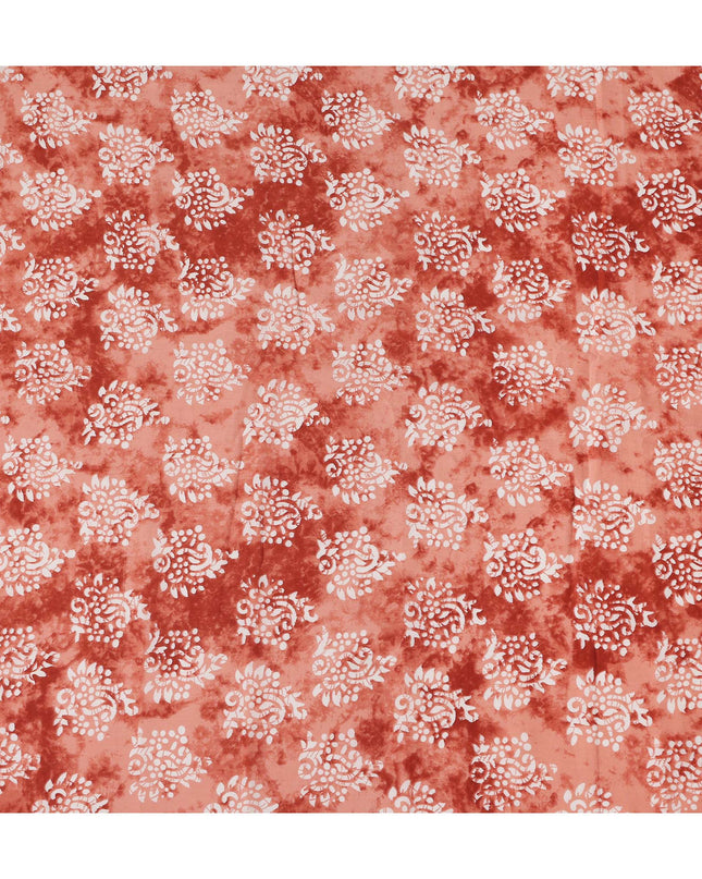 Pink Batik Cotton Lawn Printed Fabric 110cm India