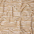 Beige Stripe Cotton Lawn Printed Fabric 110cm India