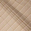 Beige Stripe Cotton Lawn Printed Fabric 110cm India