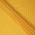 Yellow Floral Cotton Lawn Printed Fabric 110cm India