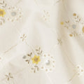 White Bouquet Cotton Voile Fabric 110cm India