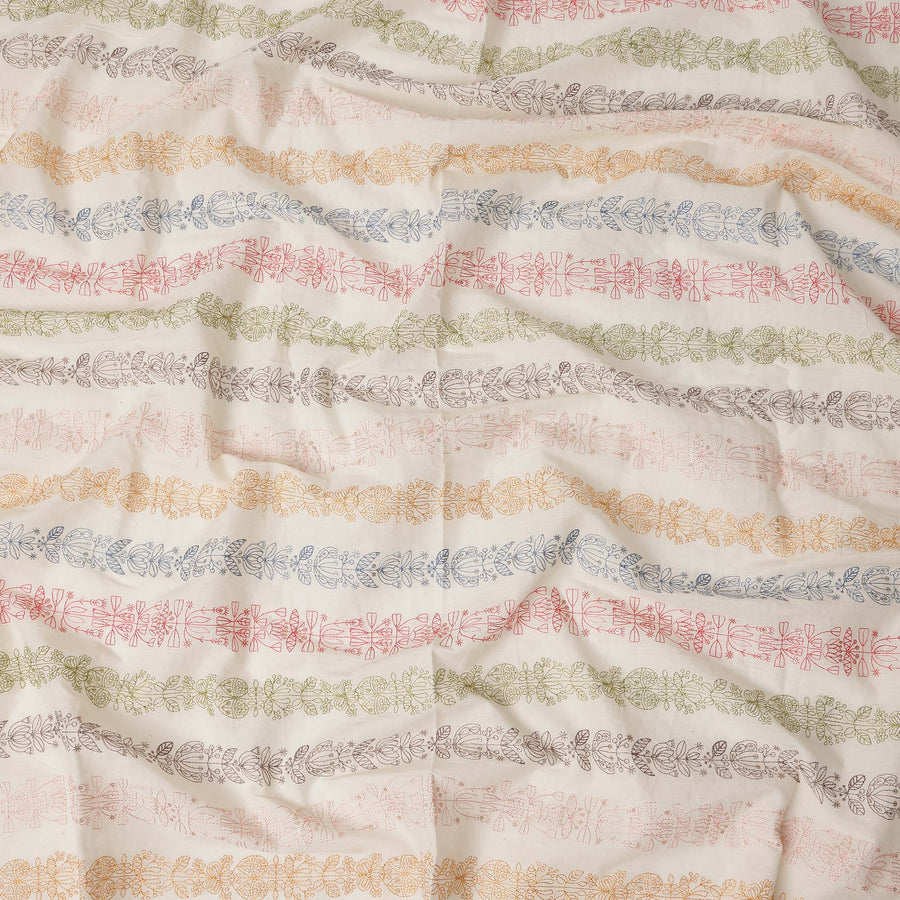 Multicolor Stripe Cotton Voile Fabric 110cm India