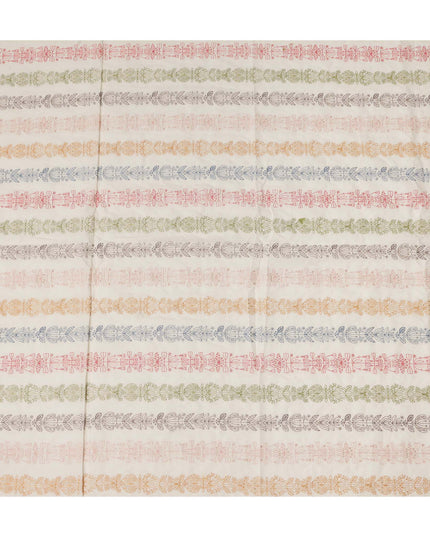 Multicolor Stripe Cotton Voile Fabric 110cm India