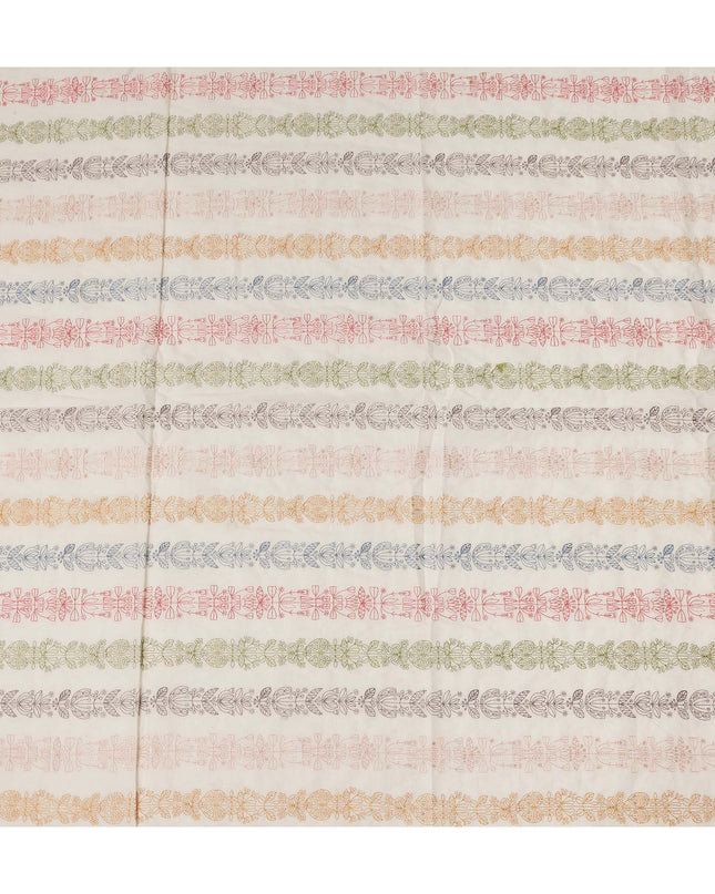 Multicolor Stripe Cotton Voile Fabric 110cm India