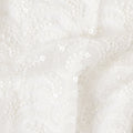 White Sequin Synthetic Polyester Fabric 110cm | Indian Fabric