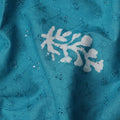Blue Floral Cotton Voile Fabric 110cm India