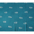 Blue Floral Cotton Voile Fabric 110cm India