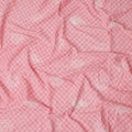 Pink Checks Cotton Voile Fabric 110cm India
