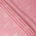 Pink Checks Cotton Voile Fabric 110cm India
