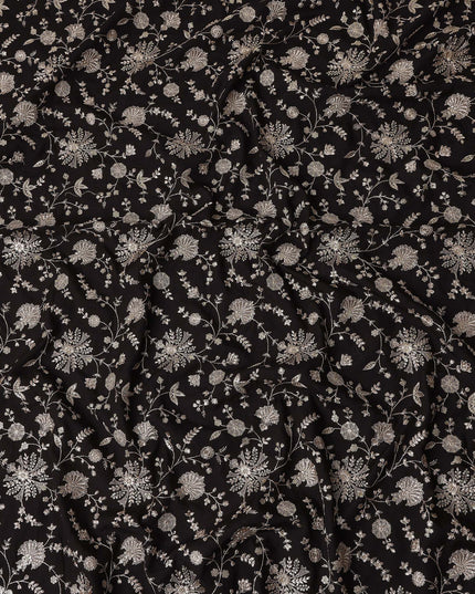 Black floral Fabric 150cm | Regal Fabrics