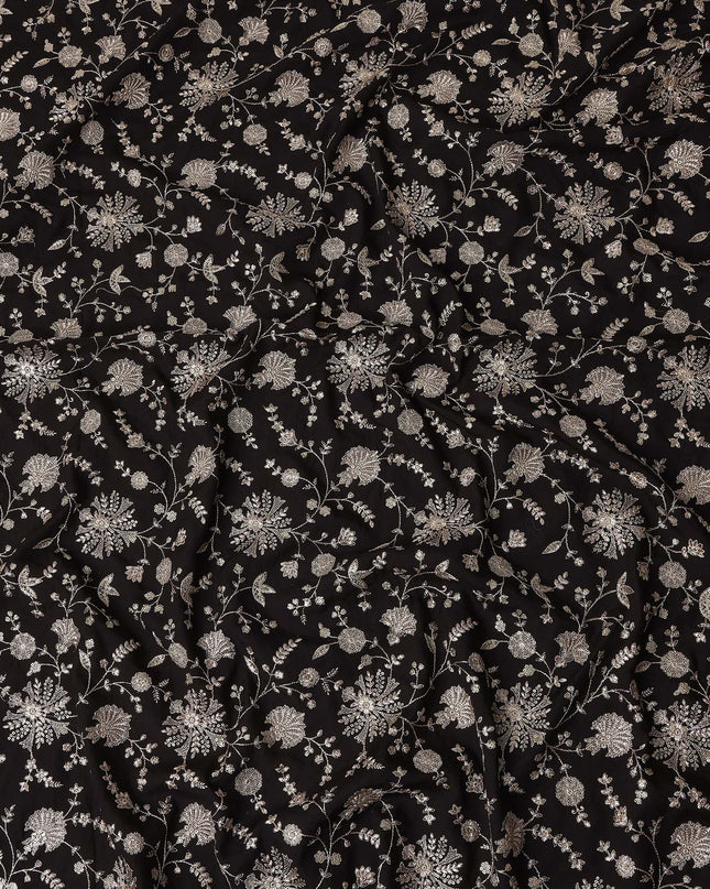 Black floral Fabric 150cm | Regal Fabrics