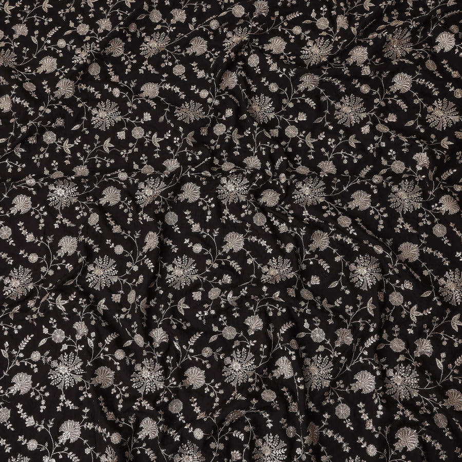 Black floral Fabric 150cm | Regal Fabrics