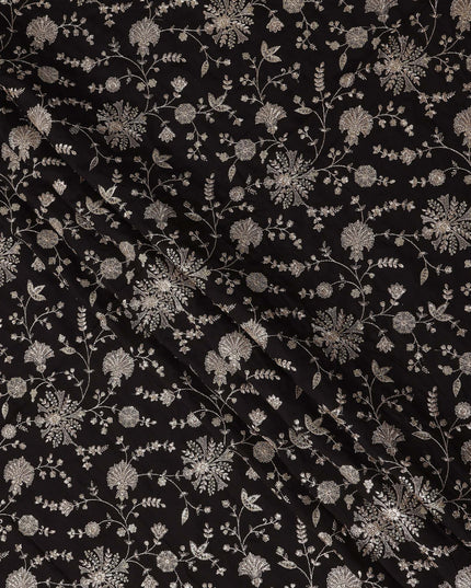 Black floral Fabric 150cm | Regal Fabrics