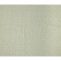 Sage Green Floral Embroidery Tussar Silk Fabric 110cm India