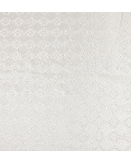 Ivory White Pure Tussar Silk Fabric 110cm