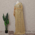 Antique Gold French Chantilly Lace Saree