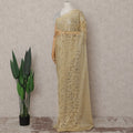 Pale Gold French Chantilly Lace Saree