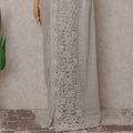 Slate Grey French Chantilly Lace Saree