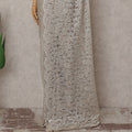 Champagne Beige French Chantilly Lace Saree