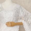 Ivory White French 2-tone Chantilly Lace Saree