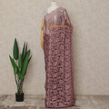 Pink French 2-tone Chantilly Lace Saree