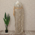Beige French 2-tone Chantilly Lace Saree