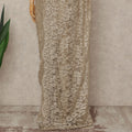 Beige French 2-tone Chantilly Lace Saree
