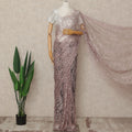 Pink French 2-tone Chantilly Lace Saree