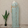 Green French 2-tone Chantilly Lace Saree