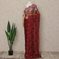 Red French 2-tone Chantilly Lace Saree