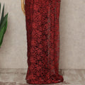 Red French 2-tone Chantilly Lace Saree