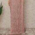 Pink French Metallic Chantilly Lace Saree