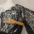 Black French Multitone Chantilly Lace Saree