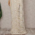 Ivory Cream Chantilly Lace Saree - D31640
