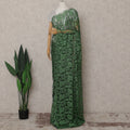 Green French Chantilly Lace Saree | Regal