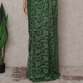 Green French Chantilly Lace Saree | Regal