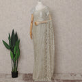 Beige French Chantilly Lace Saree | Regal