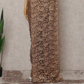 Bronze Caramel French Chantilly Lace Saree 5.5m