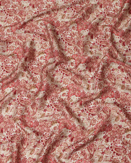Red Viscose Modal Satin Fabric 110cm – Buy Online