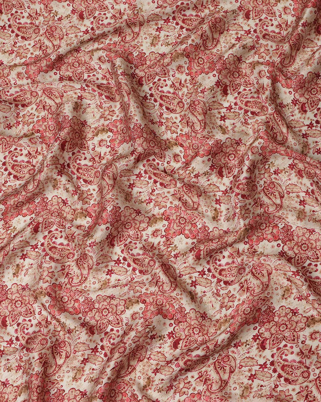 Red Viscose Modal Satin Fabric 110cm – Buy Online