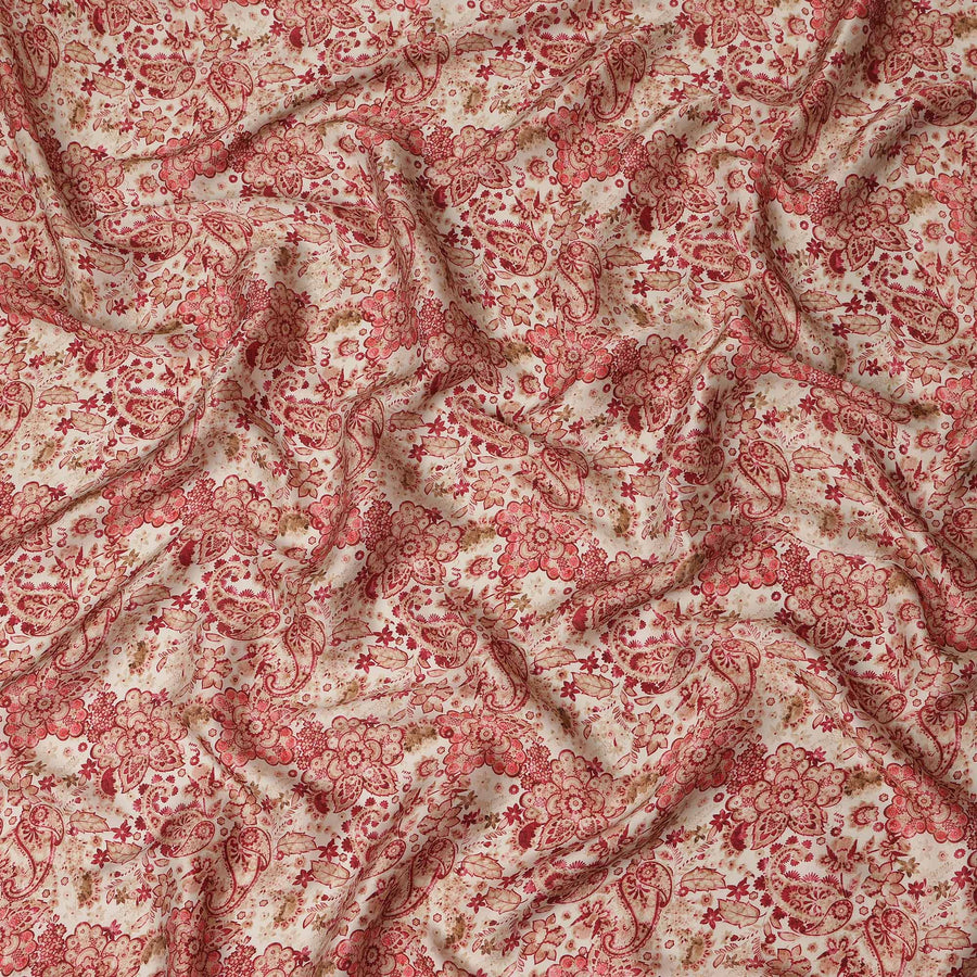 Red Viscose Modal Satin Fabric 110cm – Buy Online
