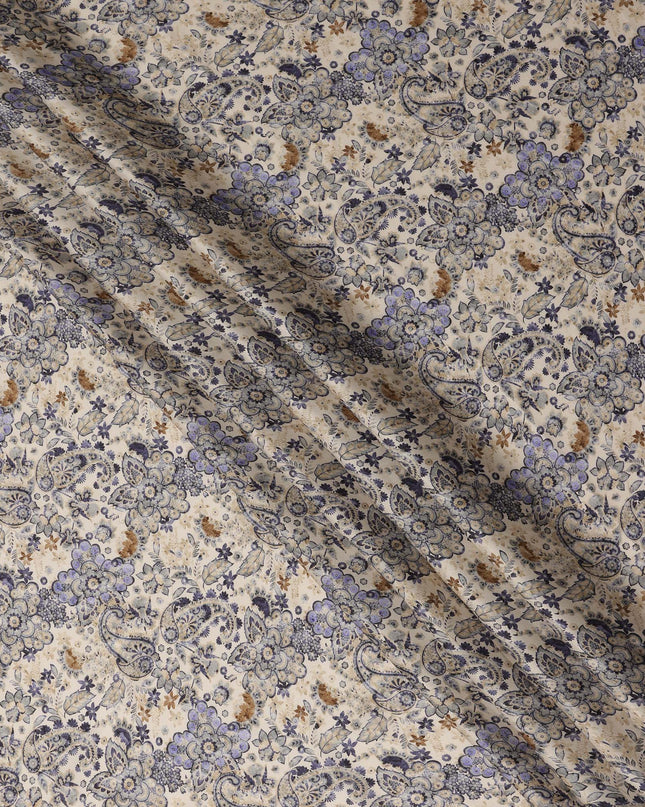 Blue Viscose Modal Satin Fabric 110cm – Buy Online