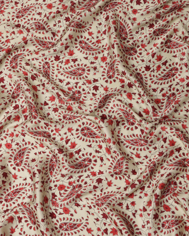 Red Viscose Modal Satin Fabric 110cm – Buy Online