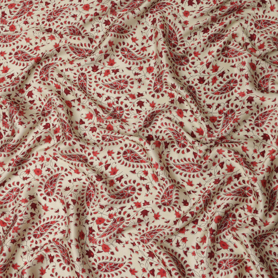 Red Viscose Modal Satin Fabric 110cm – Buy Online
