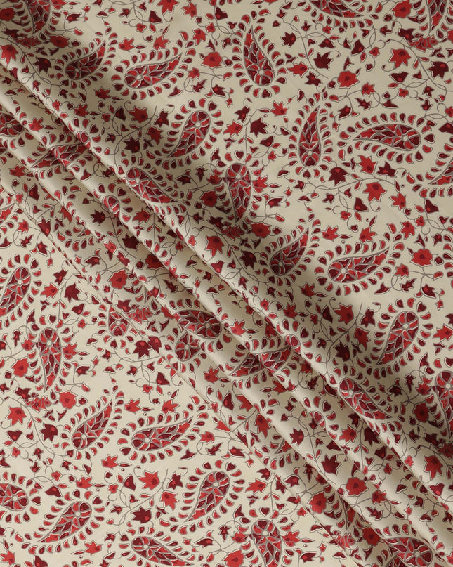 Red Viscose Modal Satin Fabric 110cm – Buy Online